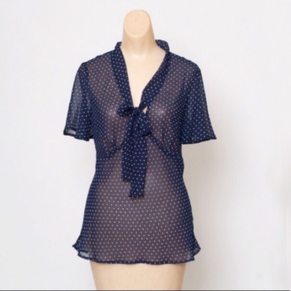 4 for $13🔥 Host pick polkadot shirt Blue and white polkadot - Picture 6 of 9